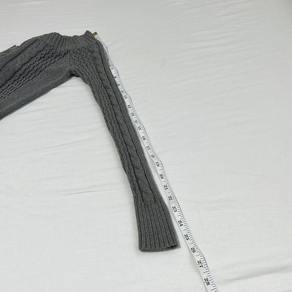 Guess Gray Knit Off the Shoulder Long-Sleeve Sweater - Picture 7 of 10